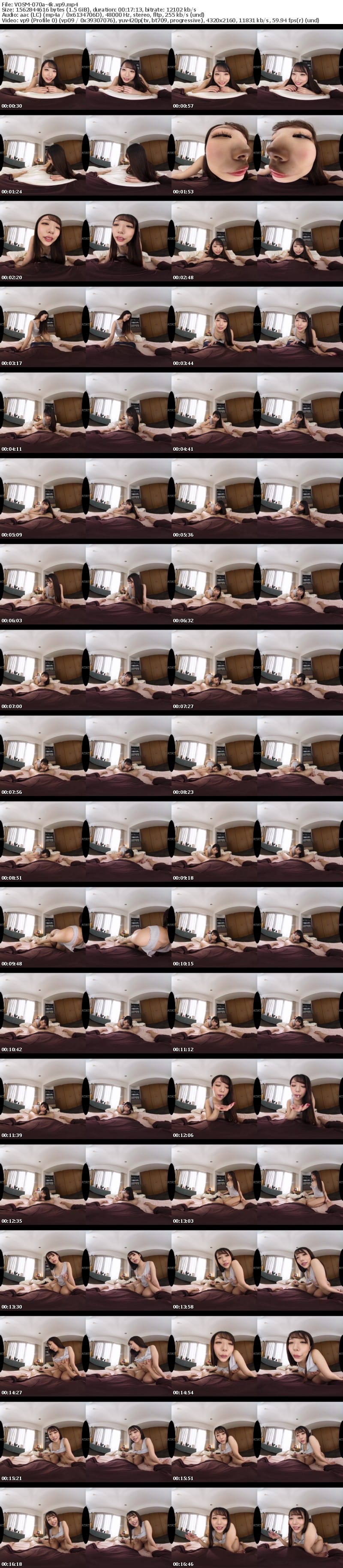 [虛擬實境VR] VOSM-070 【VR】HQ劇的超高画質 愛おし激カワ彼女と二人だけの甘～い癒やしラブいちゃ中出しSEX BEST 670分