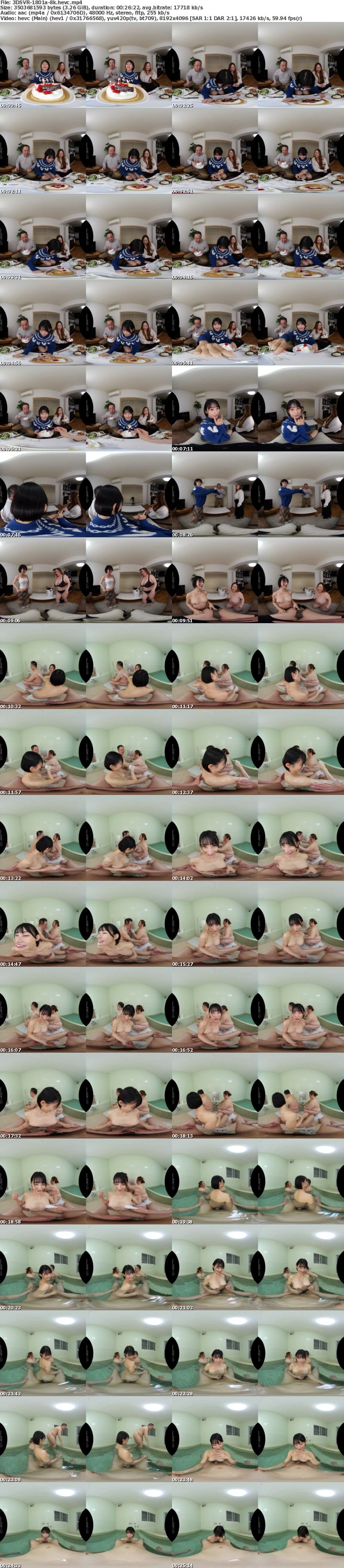 [虛擬實境VR] 3DSVR-1801 【VR】【8K】家族で一家風呂。姉の身体が思ったより発育していて興奮してしまった 宮島めい