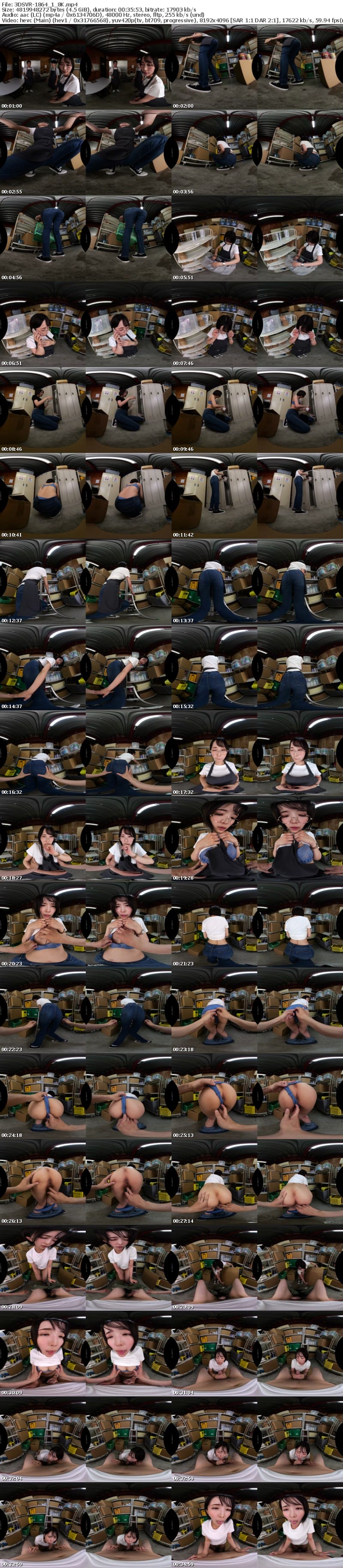 [虛擬實境VR] 3DSVR-1864 【VR】【8K】仕分け作業中にムラついたら、即ヌイてくれる倉庫パートの若妻Nさん。