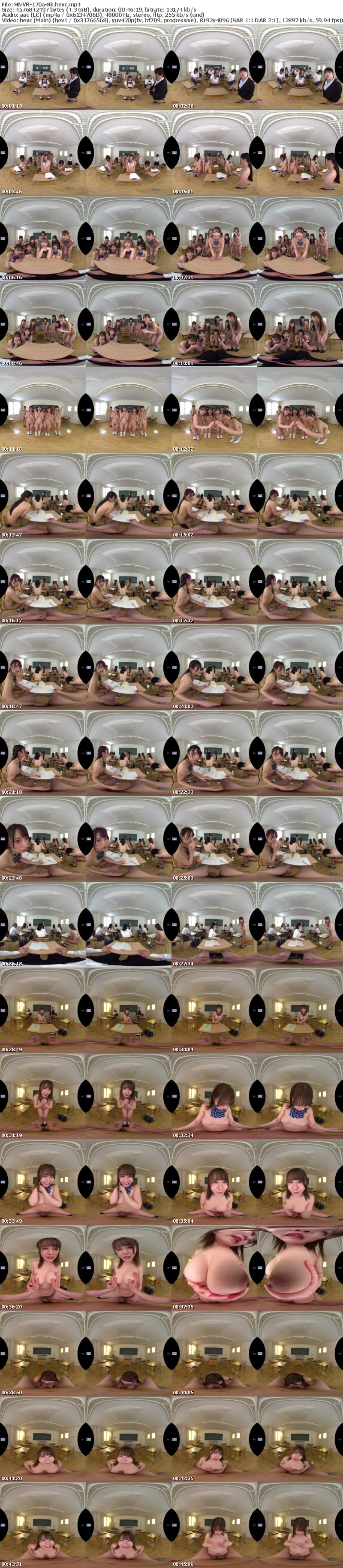 [虛擬實境VR] HNVR-170 【VR】全裸学園 転校してきたら男は僕ひとりだけ！？「全裸当番」という決まりがあってクラスみんなのすっぽんぽんを見られる不思議な学園生活。