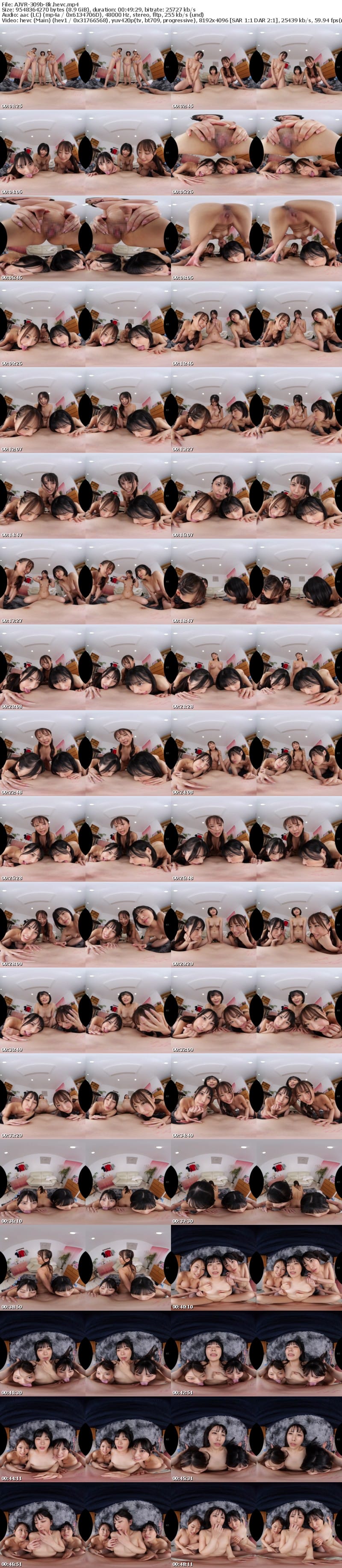 [虛擬實境VR] AJVR-309 【VR】常にダブル乳首舐め＆騎乗位ローテで回転イカされ9発！ビジュ強すぎGAL3名に計89分ずっとW乳首舐め＋杭打ちピストンで何度もチクシャ全員中出しオールナイト