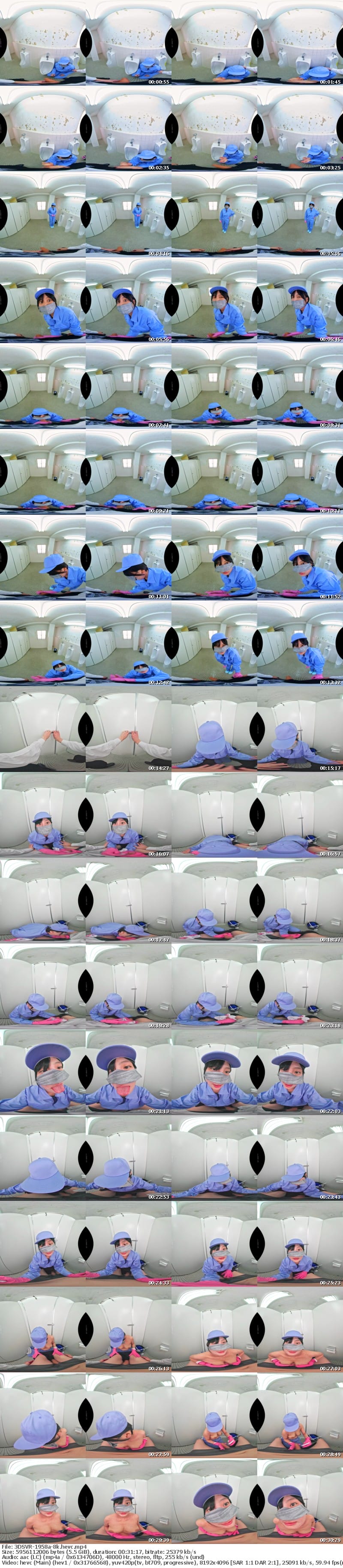 [虛擬實境VR] 3DSVR-1958 【VR】【8K】中野区本町××ビル トイレ清掃員Nさん 頼めば抜いてくれる底辺職だと見下していたらまさかの痴女化で逆レ×プ